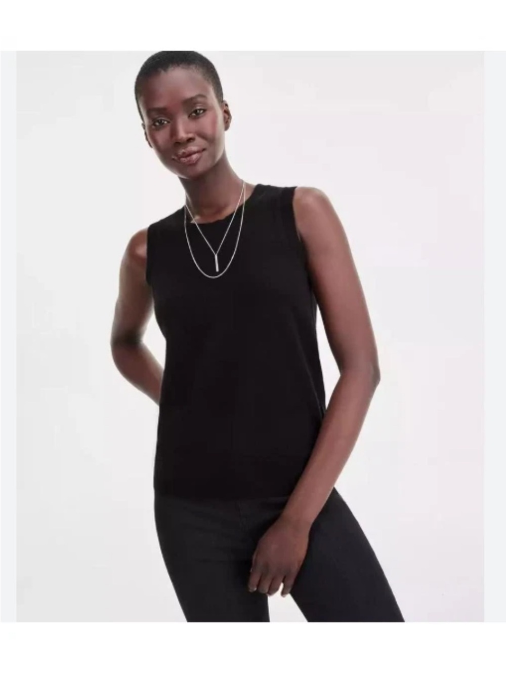 Charter Club Women's Cashmere Sleeveless Crewneck